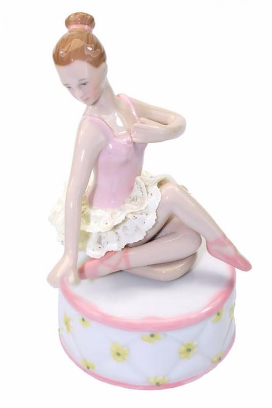 Porzellanspieluhr Sitzende Ballerina